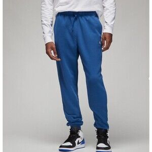 Jordan Essentials Men's Fleece Pants Blue/White Size S, M, L, XL